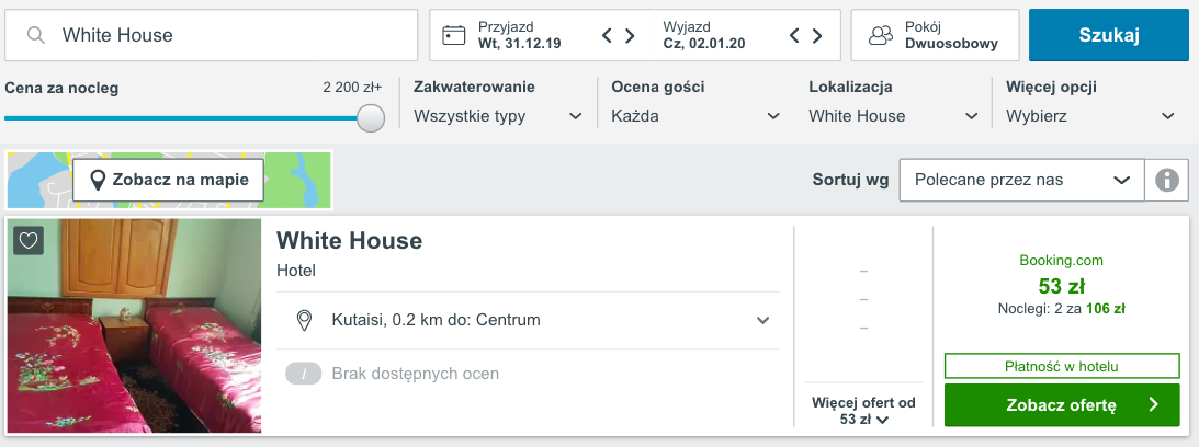 zarezerwuj hotel w kutaisi
