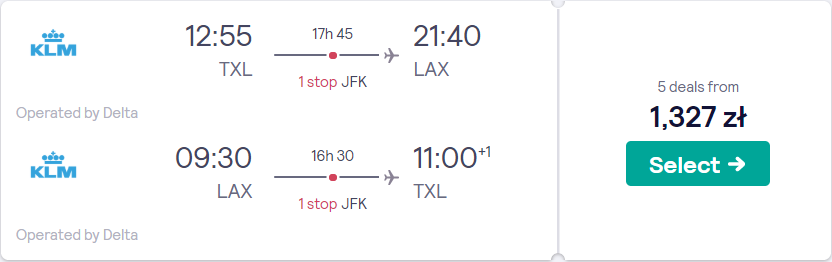 tanie loty do los angeles
