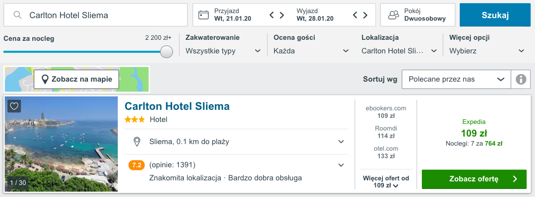 zarezerwuj hotel na malcie
