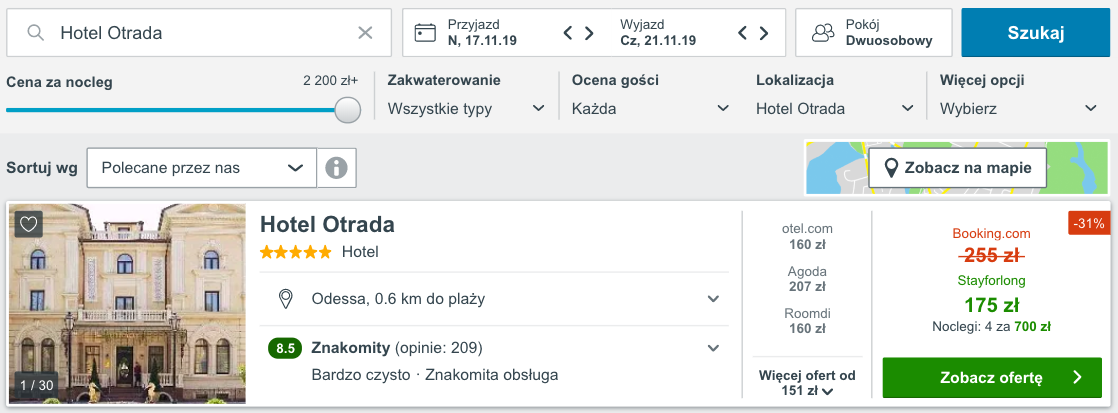 zarezerwuj hotel w odessie