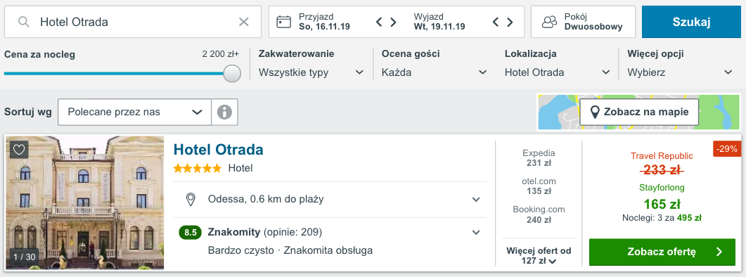 zarezerwuj hotel w odessie