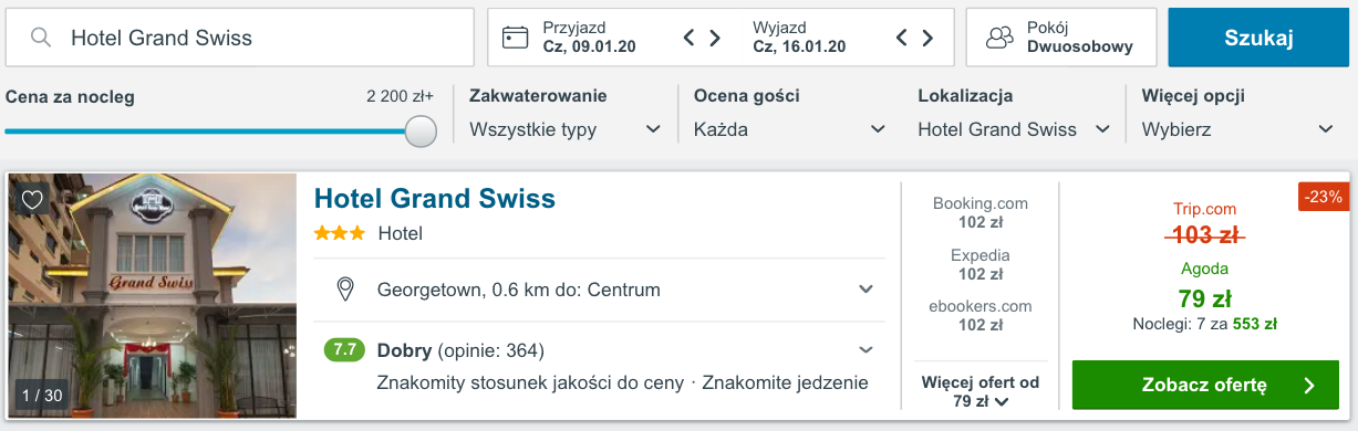 zarezerwuj hotel w penang