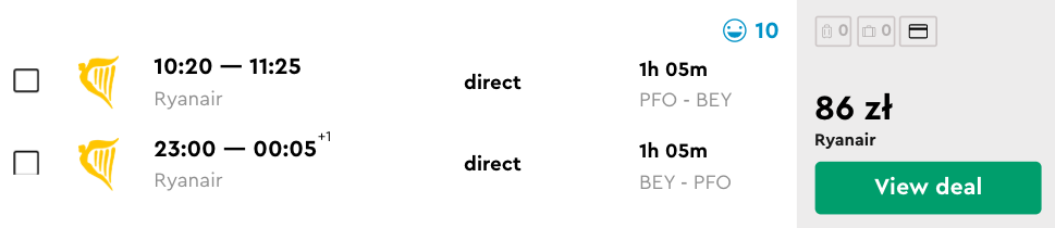 zarezerwuj loty do bejrutu