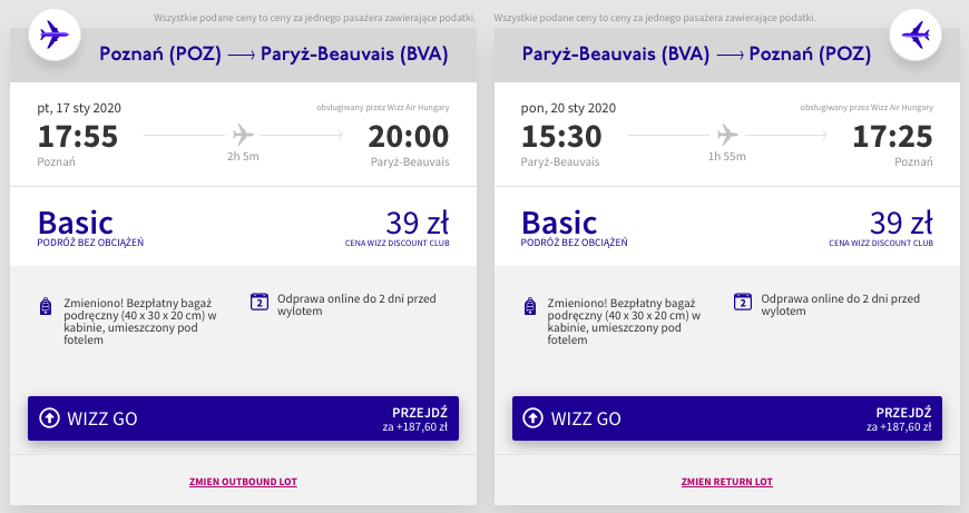 zarezerwuj loty do paryza