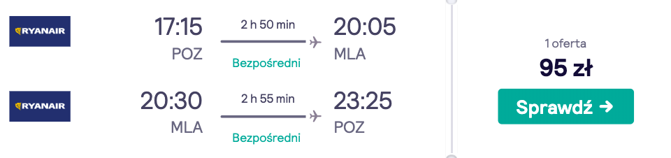 zarezerwuj loty na malte