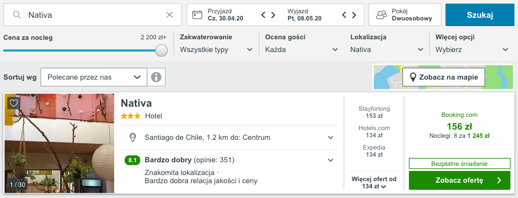 zarezerwuj hotel w chile