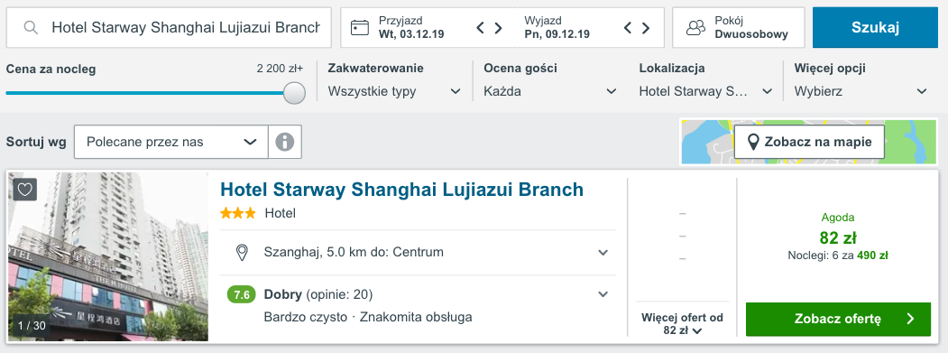zarezerwuj hotel w szanghaju