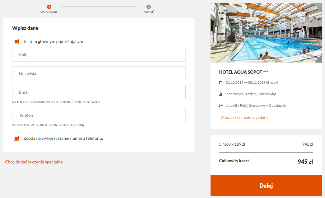 Rezerwacja noclegów