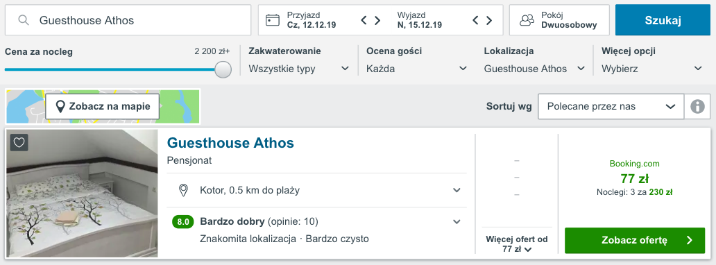 zarezerwuj hotel w czarnogorze