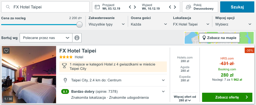 zarezerwuj hotel na tajwan