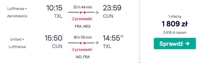 zarezerwuj loty do meksyku