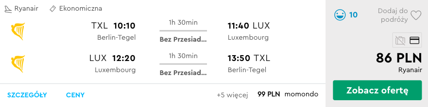 zarezerwuj loty do luksemburga