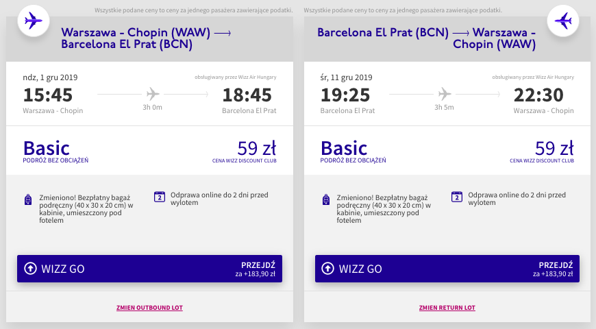 zarezerwuj loty do barcelony