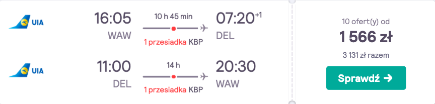 zarezerwuj loty do delhi