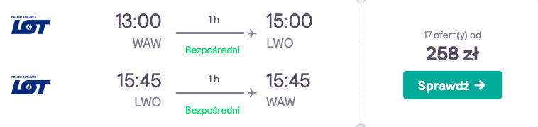 zarezerwuj loty do lwowa