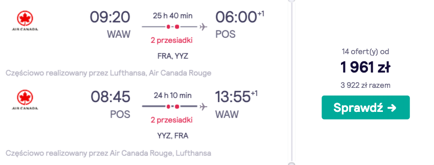 zarezerwuj loty na karaiby