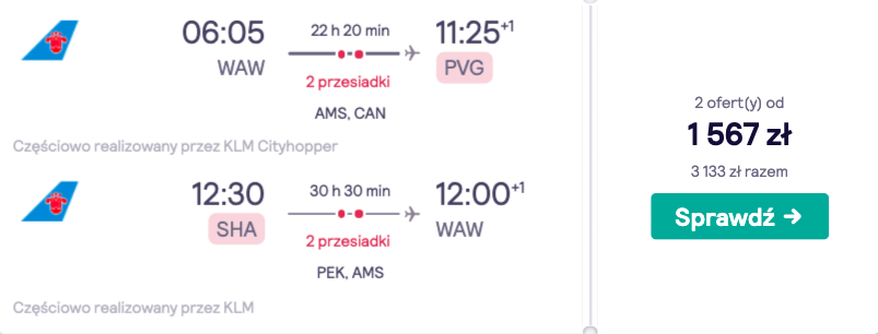zarezerwuj loty do szanghaju
