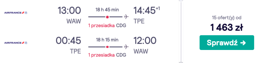 zarezerwuj loty do tajpej