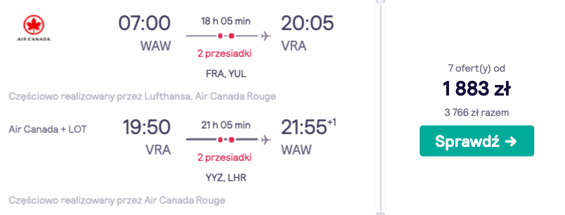 zarezerwuj loty do varadero