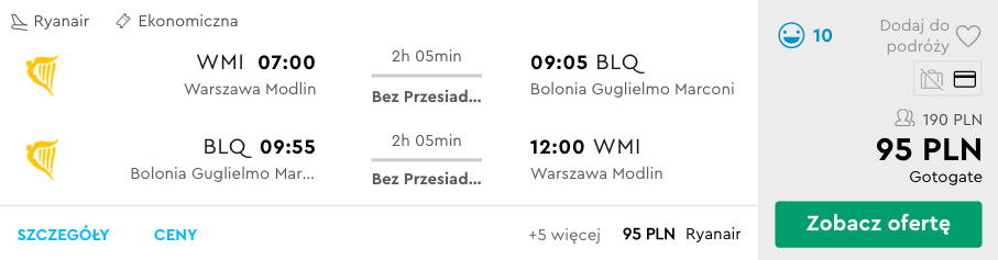 zarezerwuj loty od bolonii