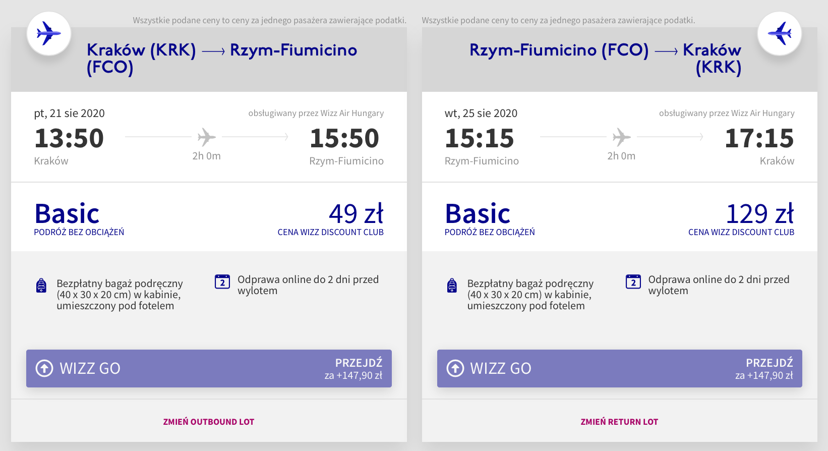 rzym loty
