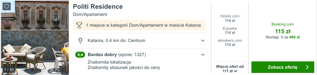 zarezerwuj hotel w katanii