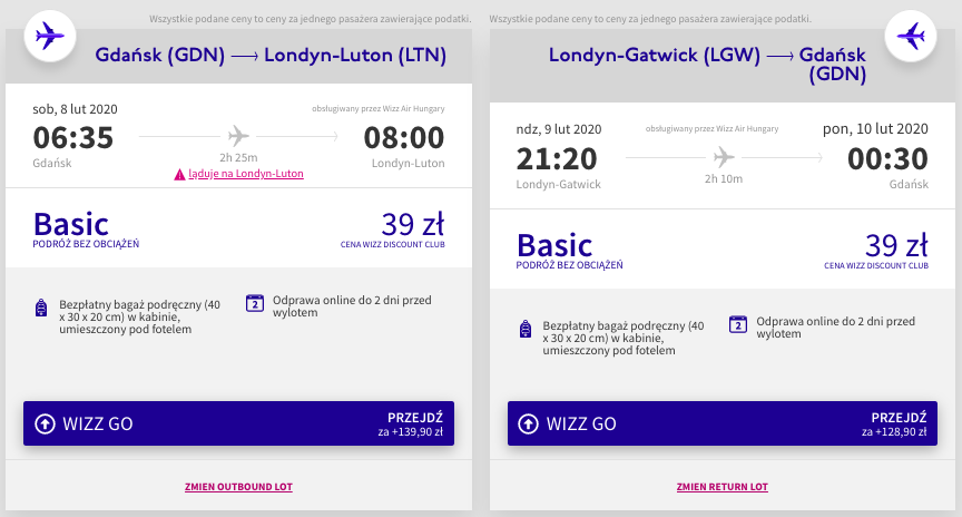 zarezerwuj loty do londynu