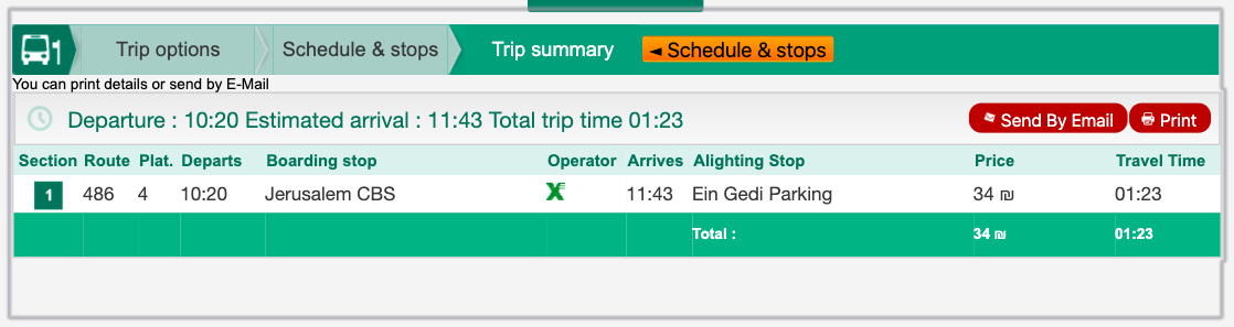 autobus nad morze martwe