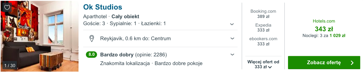 zarezerwuj hotel na islandii