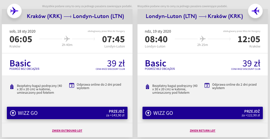 zarezerwuj loty do londynu