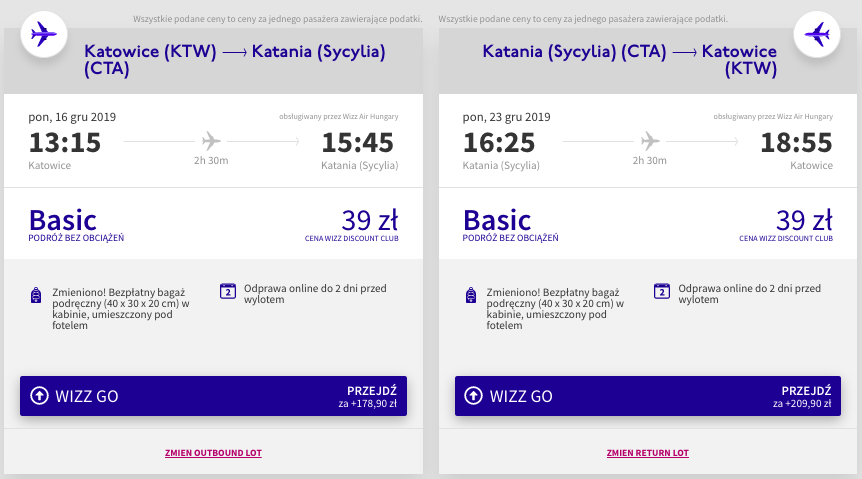 zarezerwuj loty do katanii