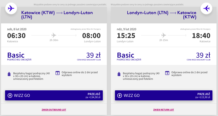 zarezerwuj loty do londynu