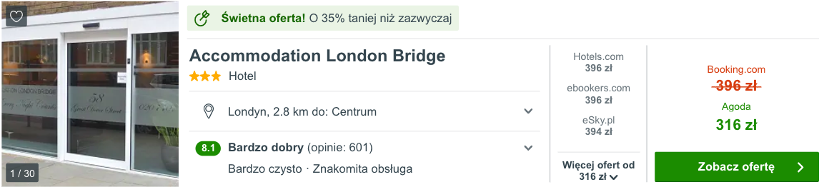 zarezerwuj hotel w londynie