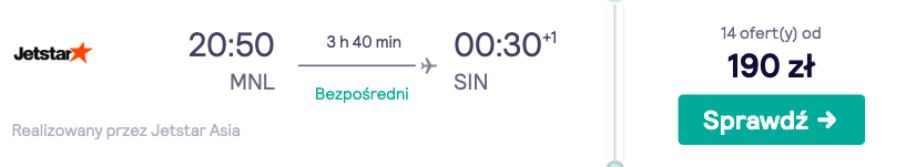 zarezerwuj loty do singapuru