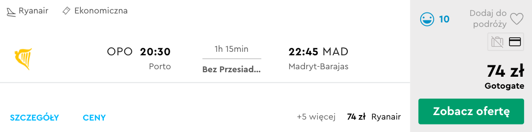 zarezerwuj loty do Madrytu
