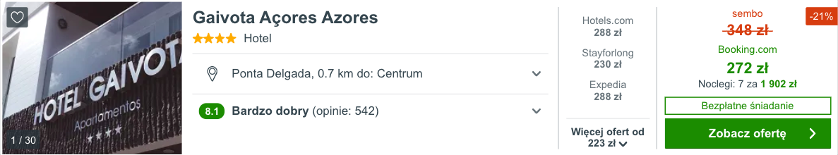 zarezerwuj hotel na azorach