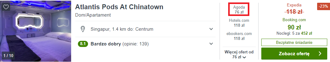 Noclegi w Singapurze