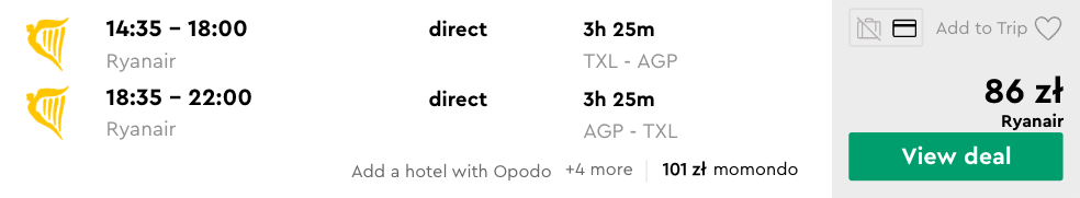 zarezerwuj loty do malagi