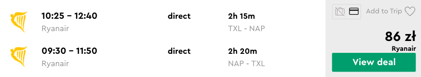 zarezerwuj loty do neapolu