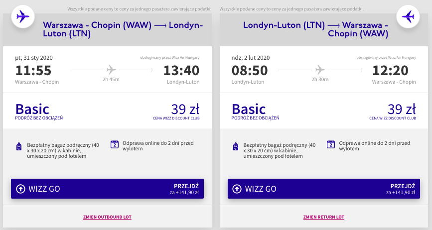 zarezerwuj loty do londynu