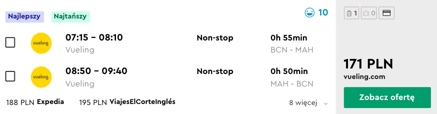 zarezerwuj loty na minorke