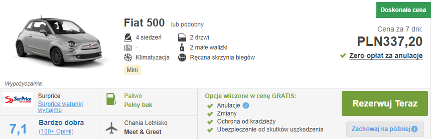rezerwacja auta