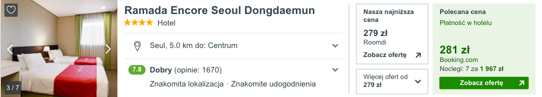 zarezerwuj hotel w seulu