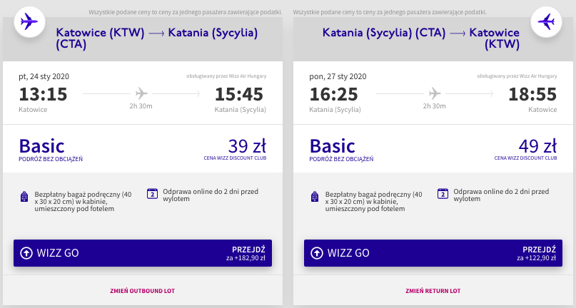 zarezerwuj loty do katanii