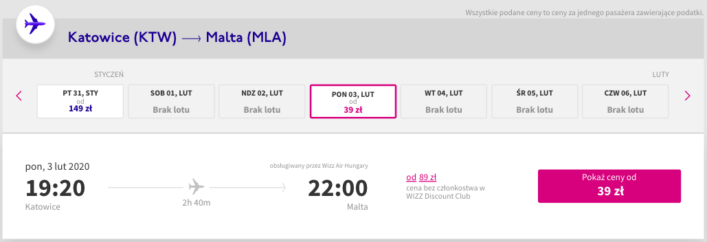 zarezerwuj loty na malte