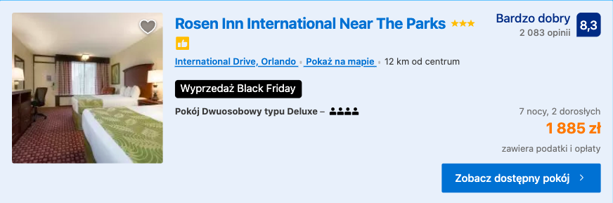 zarezerwuj hotel w orlando