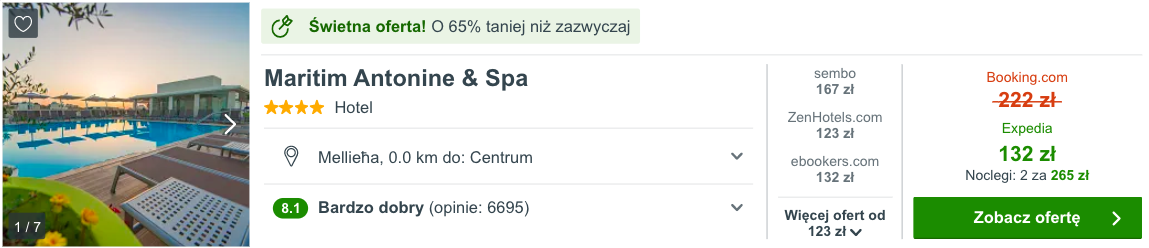 zarezerwuj hotel na malcie