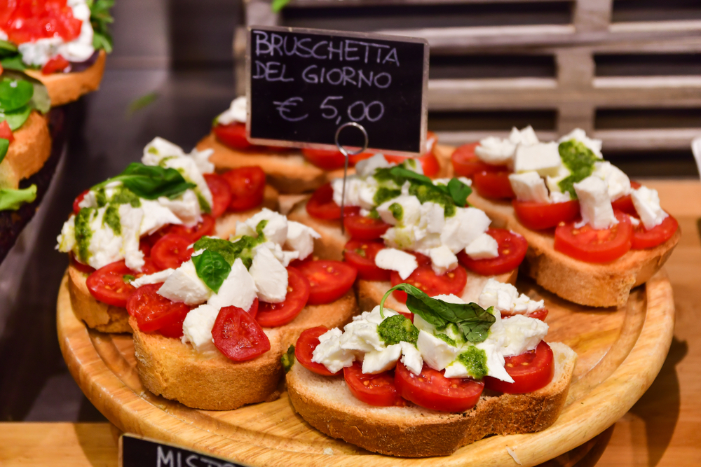 Bruschetta na stole