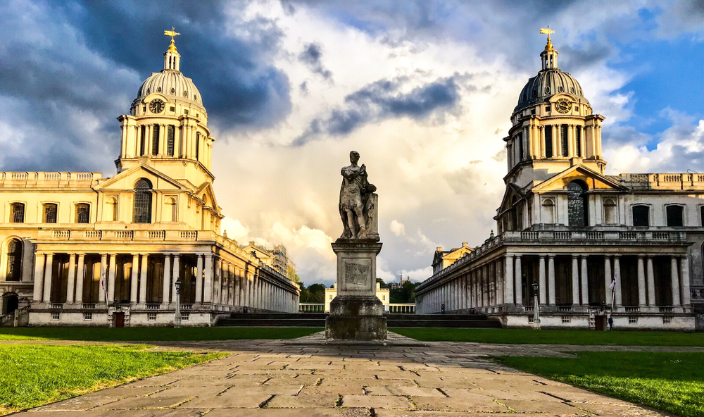 Zachód słońca w Greenwich