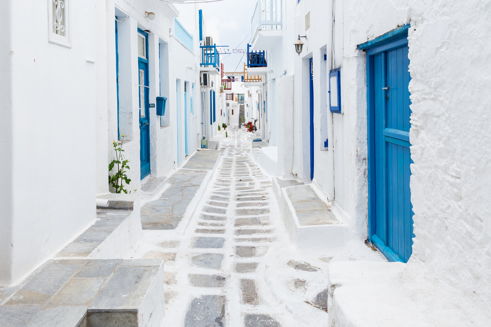 Uliczka na Mykonos